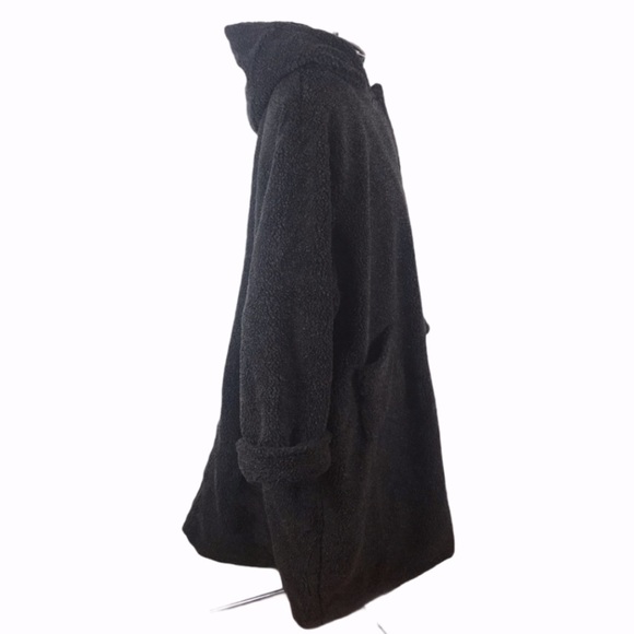 NWOT Woman Within grey button down fleece jacket - Picture 6 of 9